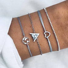 Load image into Gallery viewer, Boho Rose Map Bracelets &amp; Bangles for Women Bohemian Round Beaded Charm Bracelet Set Fashion Multilayer Accessories 2019 Bijoux