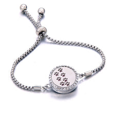 Load image into Gallery viewer, New crystal Bracelet Essential Oil Diffuser Aromatherapy Lockets Bracelet stainless steel Adjustable Aroma bracelet Christmas gi