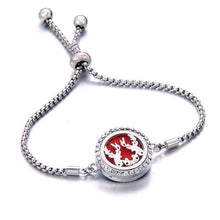 Load image into Gallery viewer, New crystal Bracelet Essential Oil Diffuser Aromatherapy Lockets Bracelet stainless steel Adjustable Aroma bracelet Christmas gi