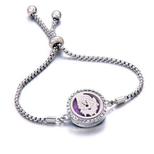 Load image into Gallery viewer, New crystal Bracelet Essential Oil Diffuser Aromatherapy Lockets Bracelet stainless steel Adjustable Aroma bracelet Christmas gi