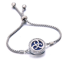 Load image into Gallery viewer, New crystal Bracelet Essential Oil Diffuser Aromatherapy Lockets Bracelet stainless steel Adjustable Aroma bracelet Christmas gi
