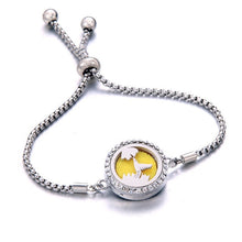 Load image into Gallery viewer, New crystal Bracelet Essential Oil Diffuser Aromatherapy Lockets Bracelet stainless steel Adjustable Aroma bracelet Christmas gi