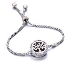 Load image into Gallery viewer, New crystal Bracelet Essential Oil Diffuser Aromatherapy Lockets Bracelet stainless steel Adjustable Aroma bracelet Christmas gi
