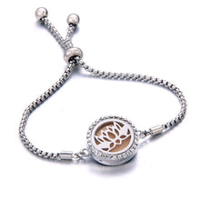 Load image into Gallery viewer, New crystal Bracelet Essential Oil Diffuser Aromatherapy Lockets Bracelet stainless steel Adjustable Aroma bracelet Christmas gi