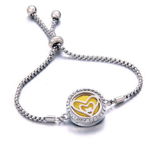Load image into Gallery viewer, New crystal Bracelet Essential Oil Diffuser Aromatherapy Lockets Bracelet stainless steel Adjustable Aroma bracelet Christmas gi