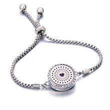 Load image into Gallery viewer, New crystal Bracelet Essential Oil Diffuser Aromatherapy Lockets Bracelet stainless steel Adjustable Aroma bracelet Christmas gi