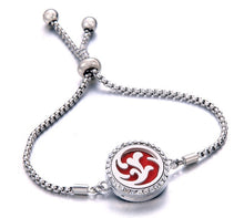 Load image into Gallery viewer, New crystal Bracelet Essential Oil Diffuser Aromatherapy Lockets Bracelet stainless steel Adjustable Aroma bracelet Christmas gi