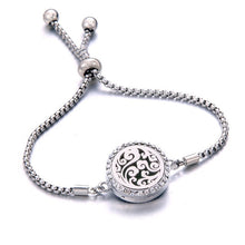 Load image into Gallery viewer, New crystal Bracelet Essential Oil Diffuser Aromatherapy Lockets Bracelet stainless steel Adjustable Aroma bracelet Christmas gi