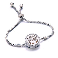 Load image into Gallery viewer, New crystal Bracelet Essential Oil Diffuser Aromatherapy Lockets Bracelet stainless steel Adjustable Aroma bracelet Christmas gi