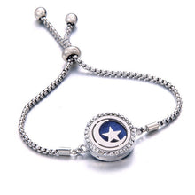 Load image into Gallery viewer, New crystal Bracelet Essential Oil Diffuser Aromatherapy Lockets Bracelet stainless steel Adjustable Aroma bracelet Christmas gi
