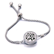 Load image into Gallery viewer, New crystal Bracelet Essential Oil Diffuser Aromatherapy Lockets Bracelet stainless steel Adjustable Aroma bracelet Christmas gi