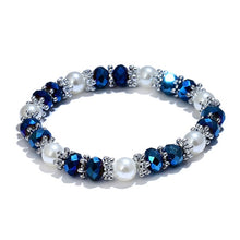 Load image into Gallery viewer, Fashion Shiny mulher Jewelry Colorful Rhinestone Faux Pearl Bangle Bracelets for Women Birthday Gift feminino pulseras